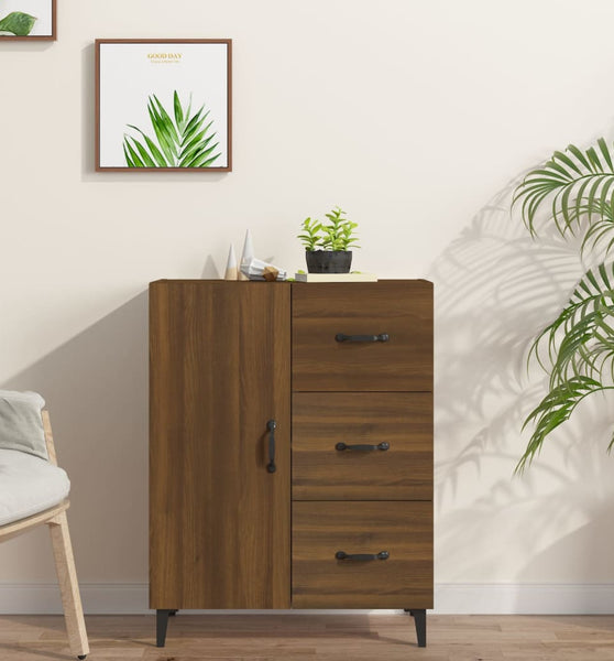 Sideboard Braun Eichen-Optik 69,5x34x90 cm Holzwerkstoff
