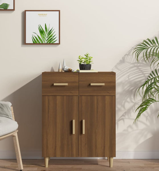 Sideboard Braun Eichen-Optik 69,5x34x89 cm Holzwerkstoff