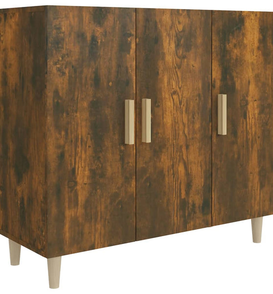 Sideboard Räuchereiche 90x34x80 cm Holzwerkstoff