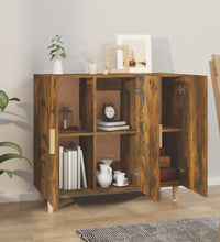 Sideboard Räuchereiche 90x34x80 cm Holzwerkstoff
