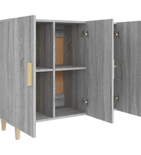 Sideboard Grau Sonoma 90x34x80 cm Holzwerkstoff