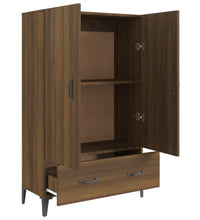 Highboard Braun Eichen-Optik 70x31x115 cm Holzwerkstoff