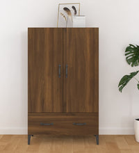 Highboard Braun Eichen-Optik 70x31x115 cm Holzwerkstoff