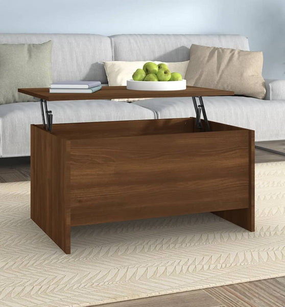 Couchtisch Braun Eichen-Optik 80x55,5x41,5 cm Holzwerkstoff