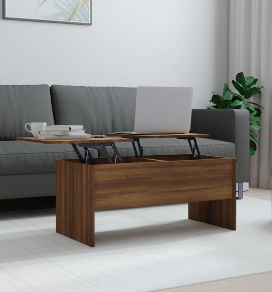 Couchtisch Braun Eichen-Optik 102x50,5x46,5 cm Holzwerkstoff