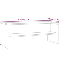 TV-Schrank Braun Eichen-Optik 100x40x40 cm Holzwerkstoff