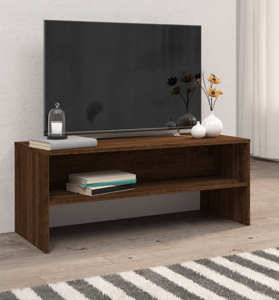 TV-Schrank Braun Eichen-Optik 100x40x40 cm Holzwerkstoff