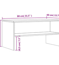 TV-Schrank Braun Eiche-Optik 80x40x40 cm Holzwerkstoff