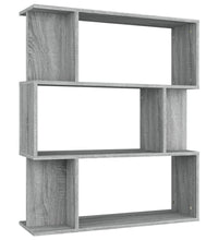 Bücherregal/Raumteiler Grau Sonoma 80x24x96 cm Holzwerkstoff