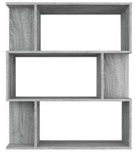 Bücherregal/Raumteiler Grau Sonoma 80x24x96 cm Holzwerkstoff