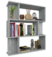 Bücherregal/Raumteiler Grau Sonoma 80x24x96 cm Holzwerkstoff
