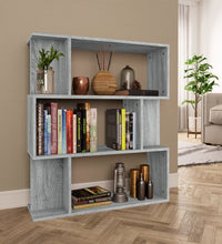 Bücherregal/Raumteiler Grau Sonoma 80x24x96 cm Holzwerkstoff