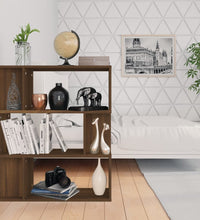 Bücherregal/Raumteiler Braun Eiche 80x24x96 cm Holzwerkstoff