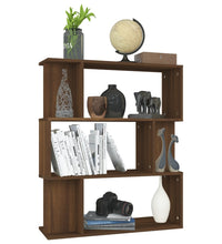 Bücherregal/Raumteiler Braun Eiche 80x24x96 cm Holzwerkstoff