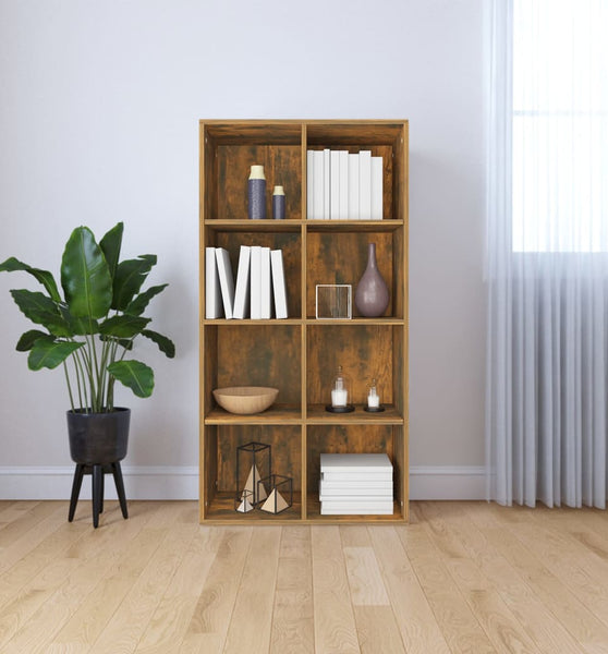 Bücherregal/Sideboard Räuchereiche 66×30×130 cm Holzwerkstoff