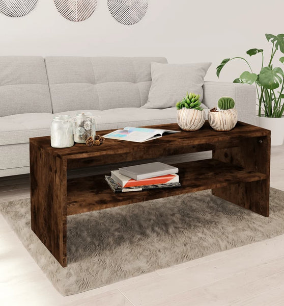 Couchtisch Räuchereiche 100x40x40 cm Holzwerkstoff
