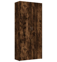 Schuhschrank Räuchereiche 80x35,5x180 cm Holzwerkstoff