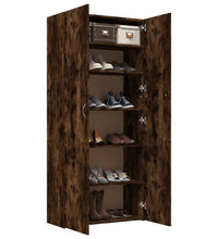 Schuhschrank Räuchereiche 80x35,5x180 cm Holzwerkstoff