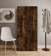 Schuhschrank Räuchereiche 80x35,5x180 cm Holzwerkstoff