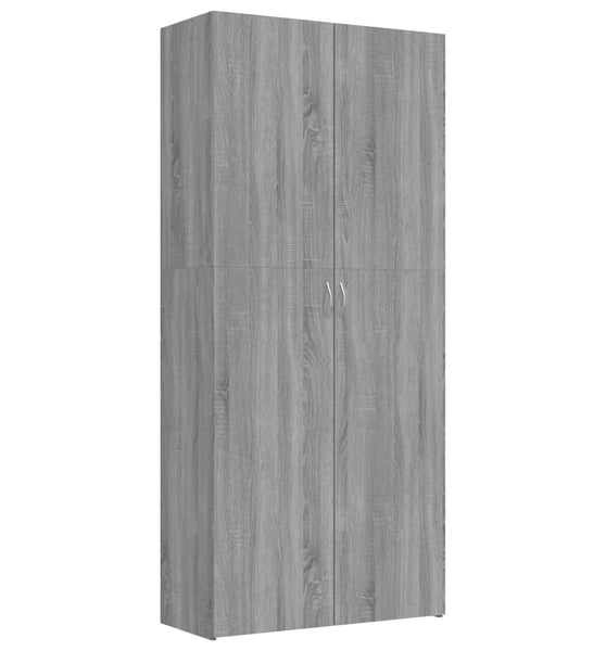 Schuhschrank Grau Sonoma 80x35,5x180 cm Holzwerkstoff