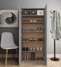 Schuhschrank Grau Sonoma 80x35,5x180 cm Holzwerkstoff