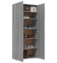 Schuhschrank Grau Sonoma 80x35,5x180 cm Holzwerkstoff