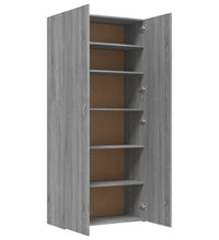 Schuhschrank Grau Sonoma 80x35,5x180 cm Holzwerkstoff