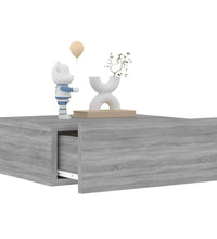 Hängender Nachttisch Grau Sonoma 40x30x15 cm Holzwerkstoff