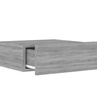 Hängender Nachttisch Grau Sonoma 40x30x15 cm Holzwerkstoff