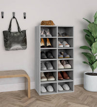 Schuhregal Grau Sonoma 54x34x100,5 cm Holzwerkstoff