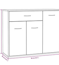 Sideboard Grau Sonoma 88x30x70 cm Holzwerkstoff