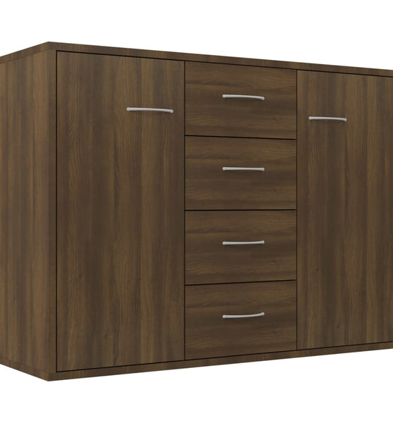 Sideboard Braun Eichen-Optik 88x30x65 cm Holzwerkstoff