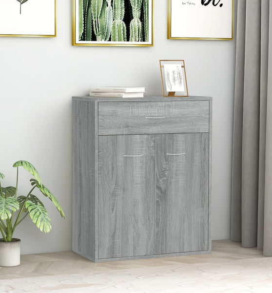 Sideboard Grau Sonoma 60x30x75 cm Holzwerkstoff