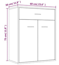 Sideboard Braun Eichen-Optik 60x30x75 cm Holzwerkstoff