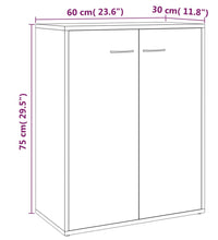 Sideboard Braun Eichen-Optik 60x30x75 cm Holzwerkstoff