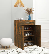 Schuhschrank Räuchereiche 60x35x84 cm Holzwerkstoff