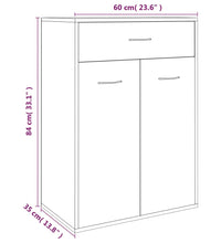 Schuhschrank Räuchereiche 60x35x84 cm Holzwerkstoff