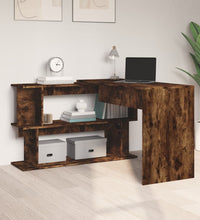 Eckschreibtisch Räuchereiche 200x50x76 cm Holzwerkstoff