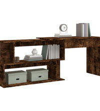 Eckschreibtisch Räuchereiche 200x50x76 cm Holzwerkstoff