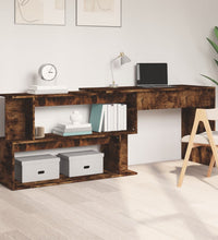Eckschreibtisch Räuchereiche 200x50x76 cm Holzwerkstoff