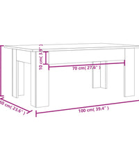 Couchtisch Braun Eichen-Optik 100x60x42 cm Holzwerkstoff