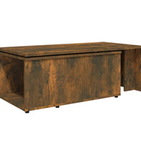 Couchtisch Räuchereiche 150x50x35 cm Holzwerkstoff