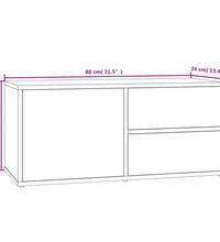 TV-Schrank Grau Sonoma 80x34x36 cm Holzwerkstoff