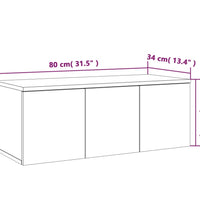 TV-Schrank Grau Sonoma 80x34x30 cm Holzwerkstoff