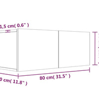 TV-Schrank Grau Sonoma 80x30x30 cm Holzwerkstoff