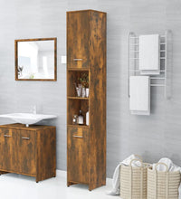 Badezimmerschrank Räuchereiche 30x30x183,5 cm Holzwerkstoff