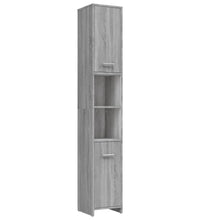 Badezimmerschrank Grau Sonoma 30x30x183,5 cm Holzwerkstoff