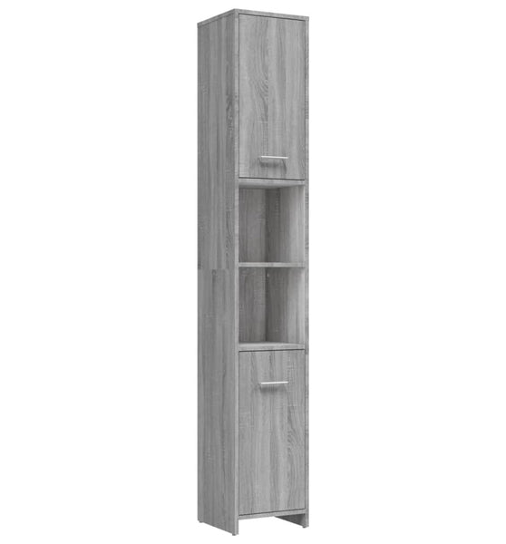 Badezimmerschrank Grau Sonoma 30x30x183,5 cm Holzwerkstoff