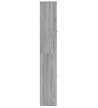 Badezimmerschrank Grau Sonoma 30x30x183,5 cm Holzwerkstoff