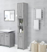 Badezimmerschrank Grau Sonoma 30x30x183,5 cm Holzwerkstoff